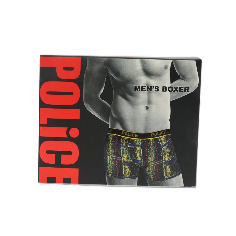 Pack Of 1 pic Premium Police Cotton Boxer Underwear for Men - Under Wear